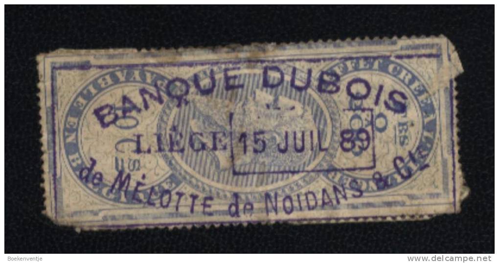 Leopold II -Payable En Belga - Effet Crée A L'Etranger 0 A 200 - 10Cs - 1883 Léopold II