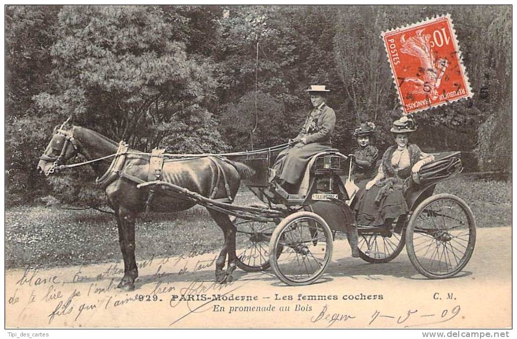 Paris Moderne - Les Femmes Cocher, En Promenade Au Bois - Artisanry In Paris