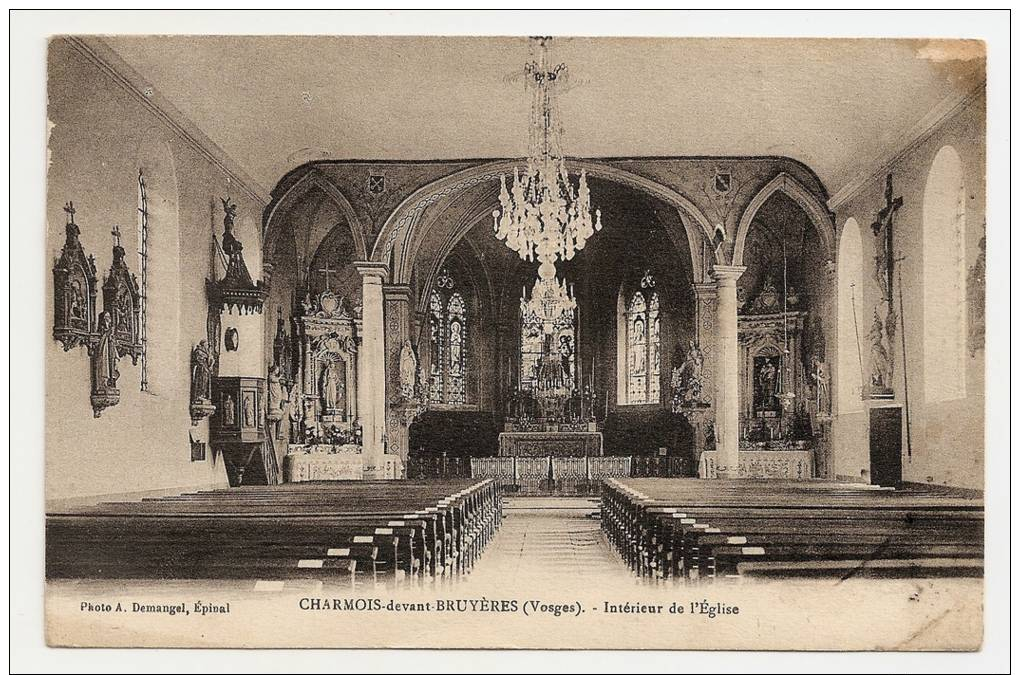 88 Charmois Devant Bruyères. Intérieur De L´ église (6611) - Autres & Non Classés