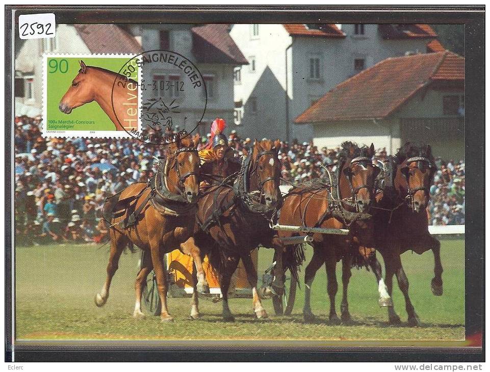 CARTE MODERNE - SAIGNELEGIER - 100ème MARCHE CONCOURS - CARTE MAXIMUM - TB - Saignelégier