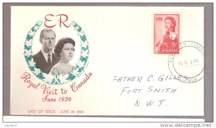 FDC Royal Visit To Canada 1959 - 1952-1960