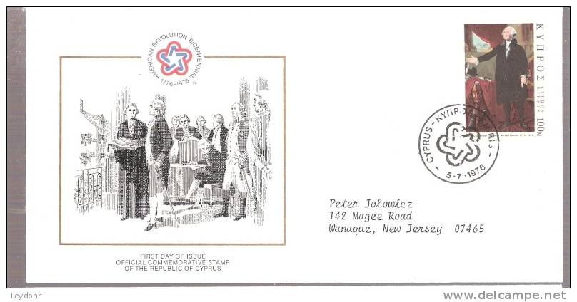 FDC George Washington 1976 - American Bicentennial - Lettres & Documents