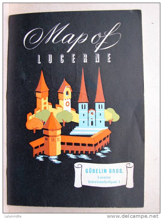 Pu. W4. Petite Géographique De Lucerne. Map Of Lucerne. - Publicités