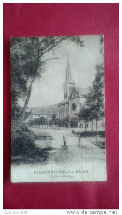 CPA - CARTE POSTALE - 67 - NIEDERBRONN LES BAINS - L'ÉGLISE CATHOLIQUE - Niederbronn Les Bains