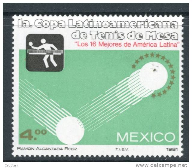 MESSICO / MEXICO 1981** - Table Tennis - 1 Val. MNH Come Da Scansione - Tennis Tavolo