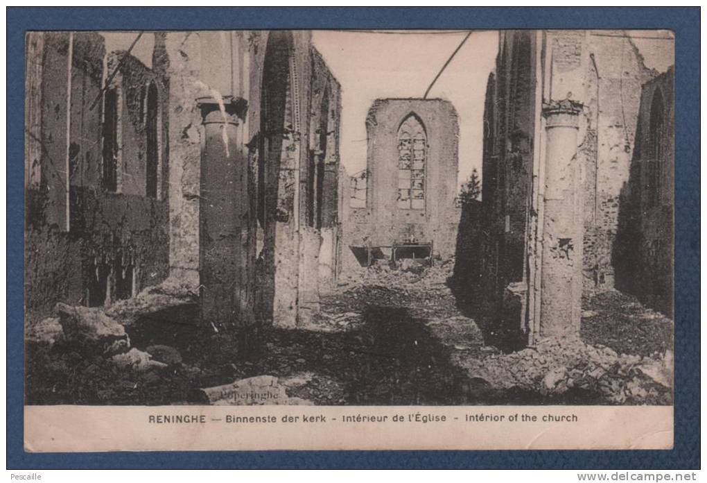 FLANDRE OCCIDENTALE  POPORINGHE POPERINGE - CP RENINGHE - BINNENSTE DER KERK / INTERIEUR DE L´EGLISE - ELD - Poperinge