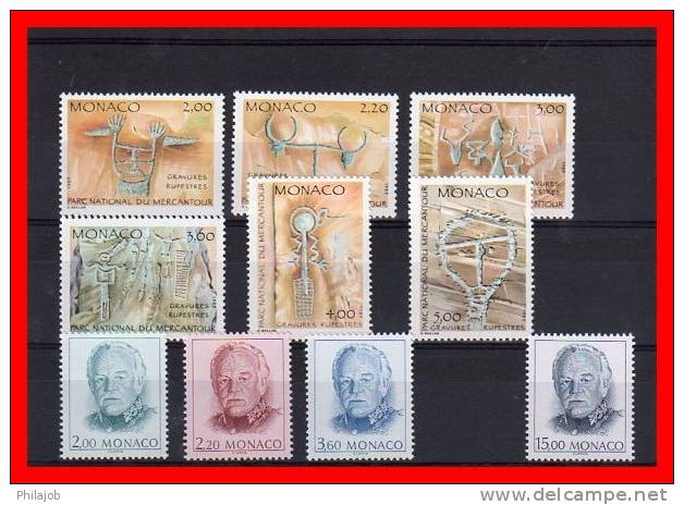 (Faciale = Env 6.50 €) MONACO Lot De 10 Timbres Neufs ** De 1989. VOIR LE SCAN CONTRACTUEL - Lots & Serien