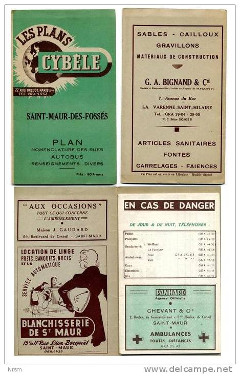 Plans Cybèle / Plan De ST MAUR DES FOSSES / 1953 - Carte Stradali