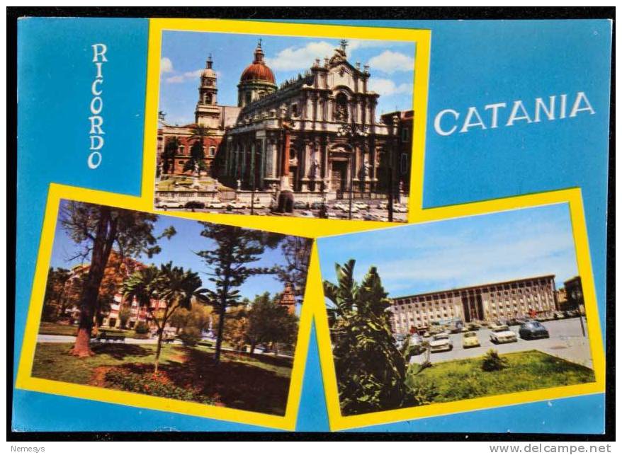 1970 SALUTI DA CATANIA VEDUTINE FG V SEE 2 SCAN - Catania