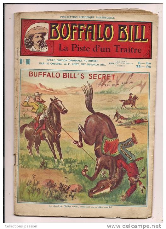 ###Revue Buffalo Bill, N°80, La Piste D'un Traître, Frais Fr: 1,95€ - 1900 - 1949