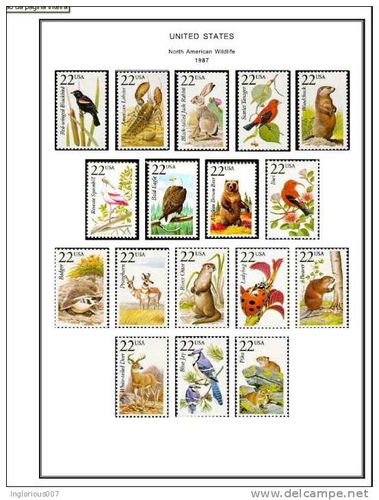 UNITED STATES AMERICA STAMP ALBUM PAGES 1847-2011 (539 Color Illustrated Pages) - Inglés