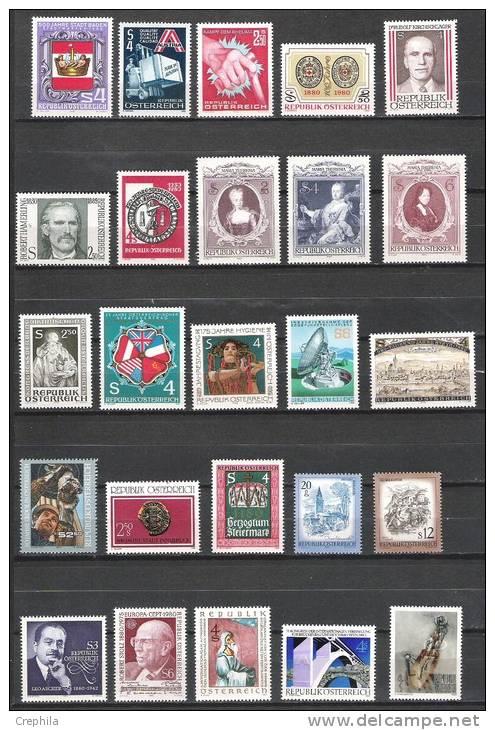 Autriche - 1980 (année) - Y&T 1460/1492 - Neuf ** - Full Years