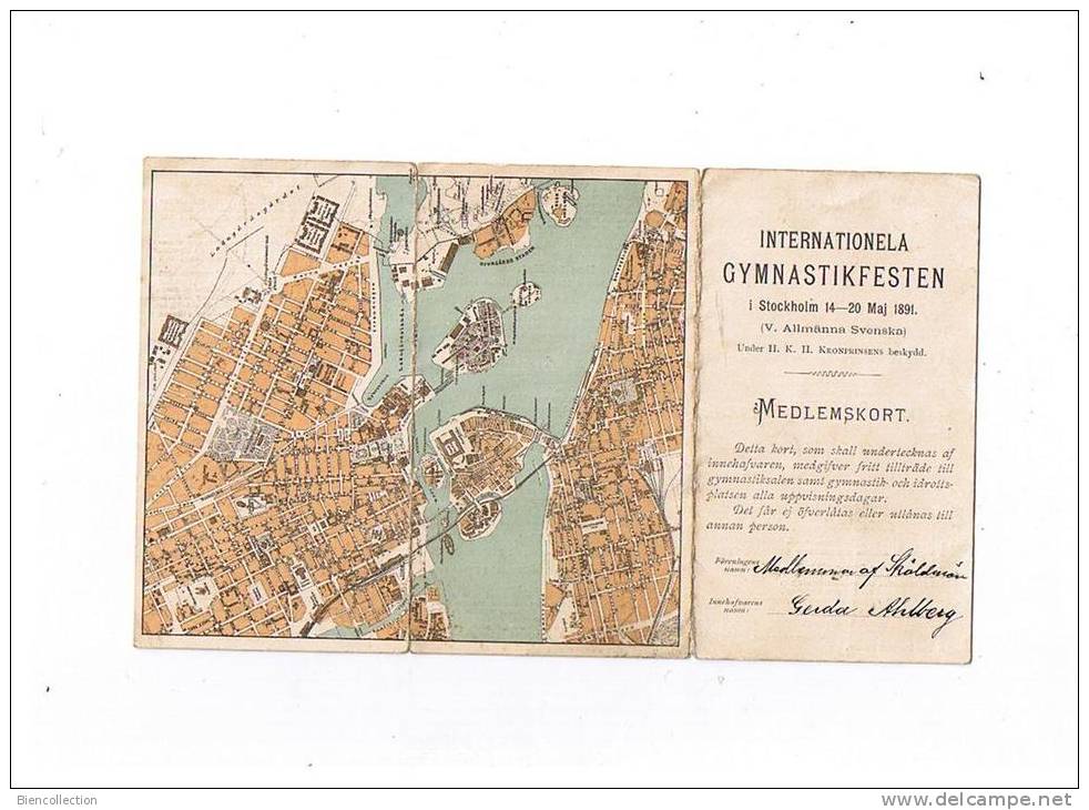 Sweden.Internationela Gymnastikfesten  Stockholm  14/20 Maj 1891.Fête De La Gymnastique - Programmes