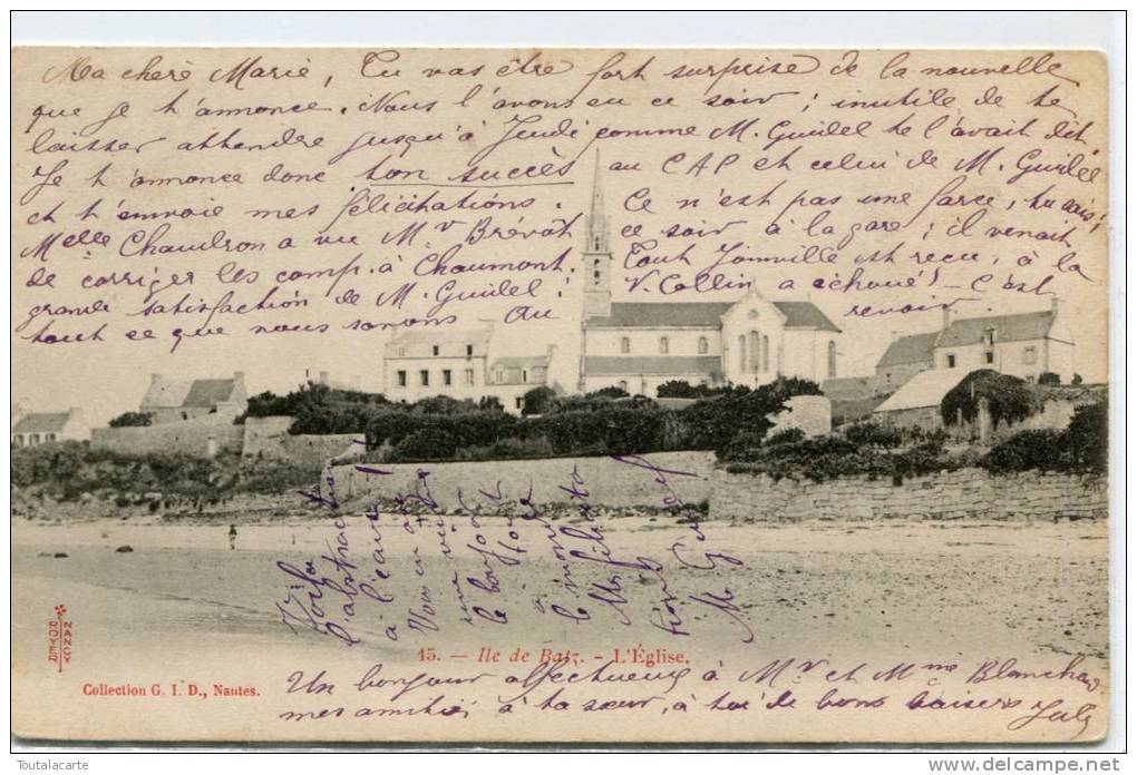 CPA 29 ILE DE BATZ L EGLISE 1902 - Ile-de-Batz