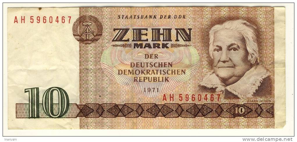 GERMANY  -  DEMOCRATIC DEUTCHLAND  -  RDA  -  10 Mark  -  1971  -  P.28b - 10 Mark