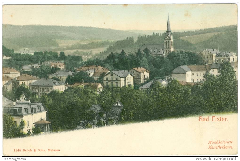 Bad Elster, Gesamtansicht, Um 1910/20 - Bad Elster