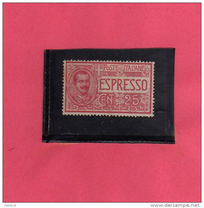 ITALY KINGDOM ITALIA REGNO 1903 ESPRESSI 25 CENTESIMI ESPRESSO MNH BEN CENTRATO - Poste Exprèsse