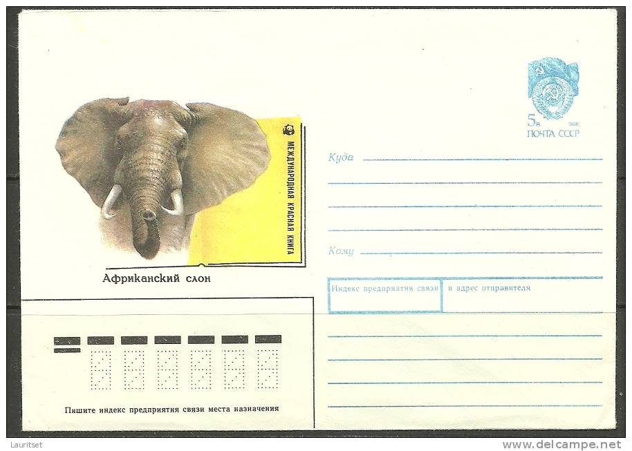 RUSSLAND RUSSIA Russie 1990 Cover Elephant Unused - Cartas & Documentos