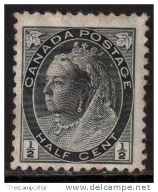 Canada Scott 74 - SG150, 1898 Victoria 1/2c MH* - Unused Stamps