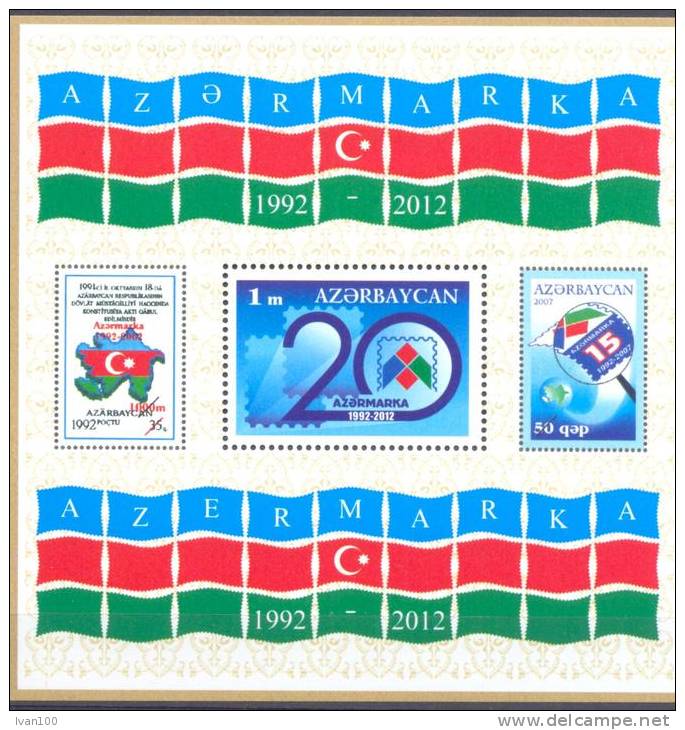 2012. Azerbaijan, 20y Of  "Azermarka", S/s, Mint/** - Azerbaijan