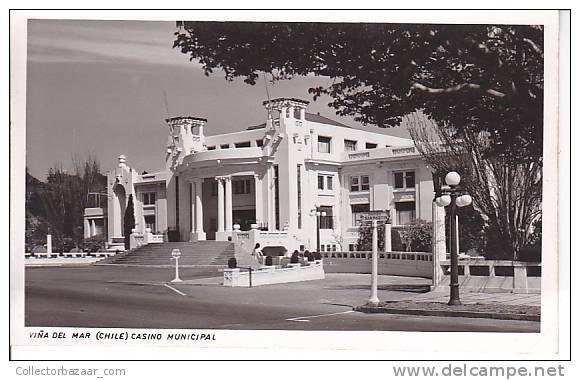 Chile  Vi&ntilde;a Del Mar Casino Tarjeta Postal Vintage Original Real Photo Postcard Ca1930 Ak Cpa [WIN3_351] - Chile