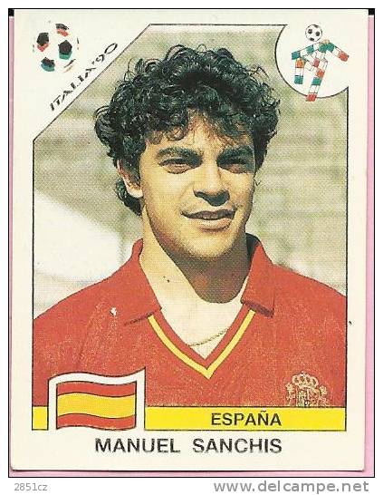 STICKERS - ITALIA ´90, Panini, No 351 - Manuel Sanchis - Espana - Edizione Italiana