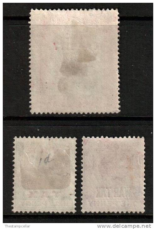 Bahamas SG 97/97 & 101, 1918/1919 War Tax 1/2d & 1d MH* - 1859-1963 Colonia Británica