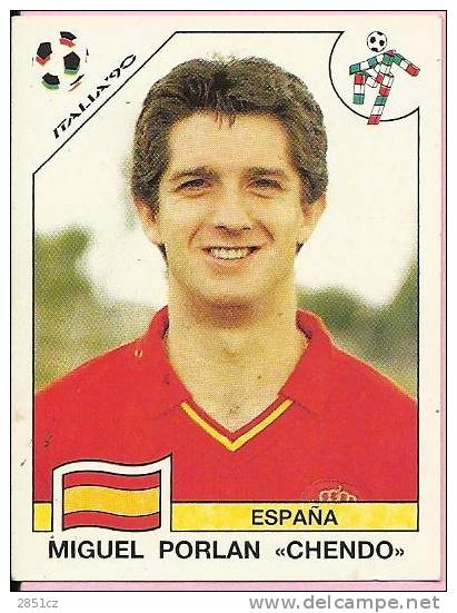 STICKERS - ITALIA ´90, Panini, No 348 - Miguel Porlan 'Chendo' - Espana - Edizione Italiana