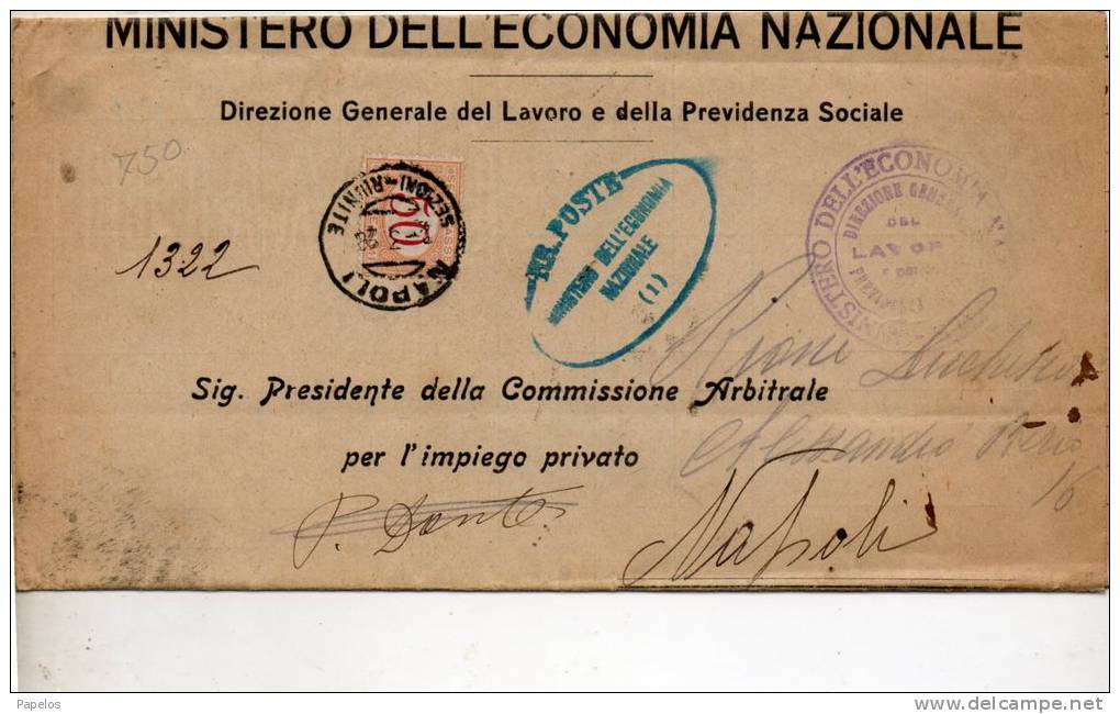 1928 LETTERA CON ANNULLO NAPOLI - Strafport