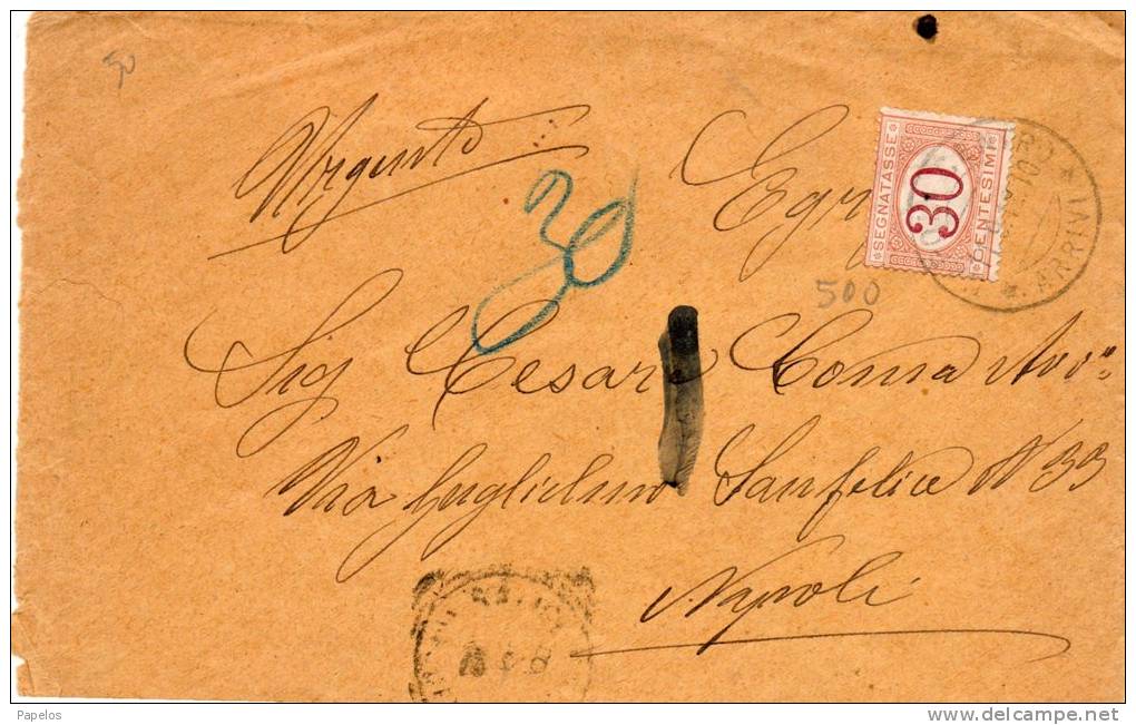 1912  LETTERA CON ANNULLO  NAPOLI CENTRO - Strafport