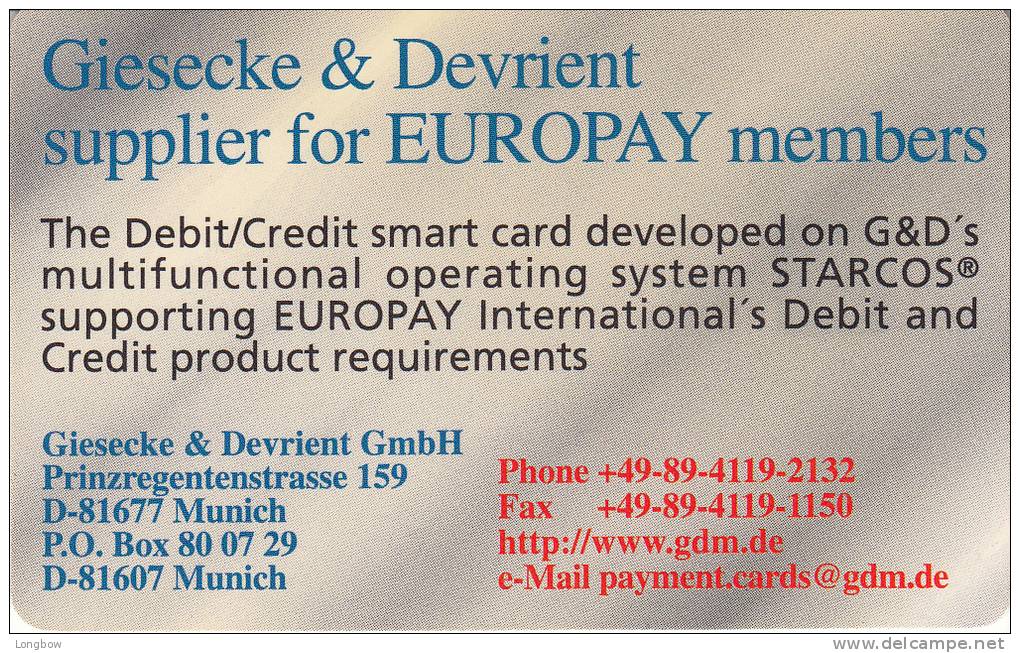 SMART CARD G&D - CANNES 1998 - Unclassified