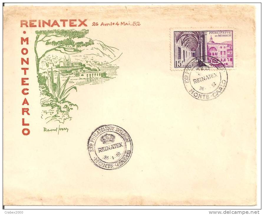 N°Y&T 384EXPOSITION REINATEX  1952 - Lettres & Documents