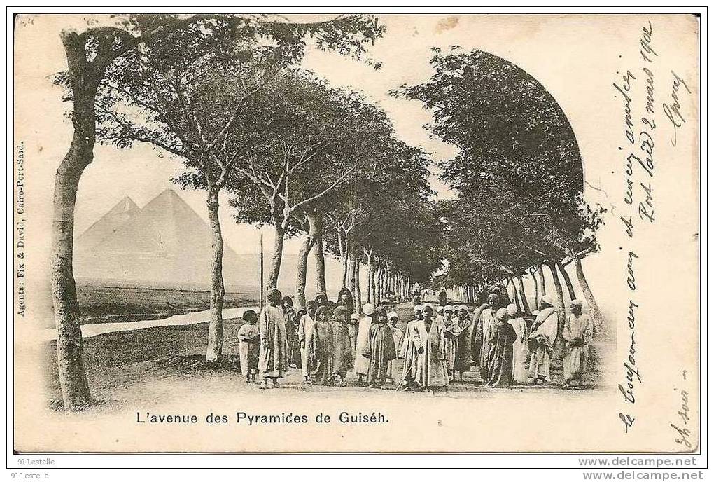 Egypte , GUISEH -  L, AVENUE  Des PYRAMIDES   De  GUISEH ( Voir Timbres Verso ) - Guiza