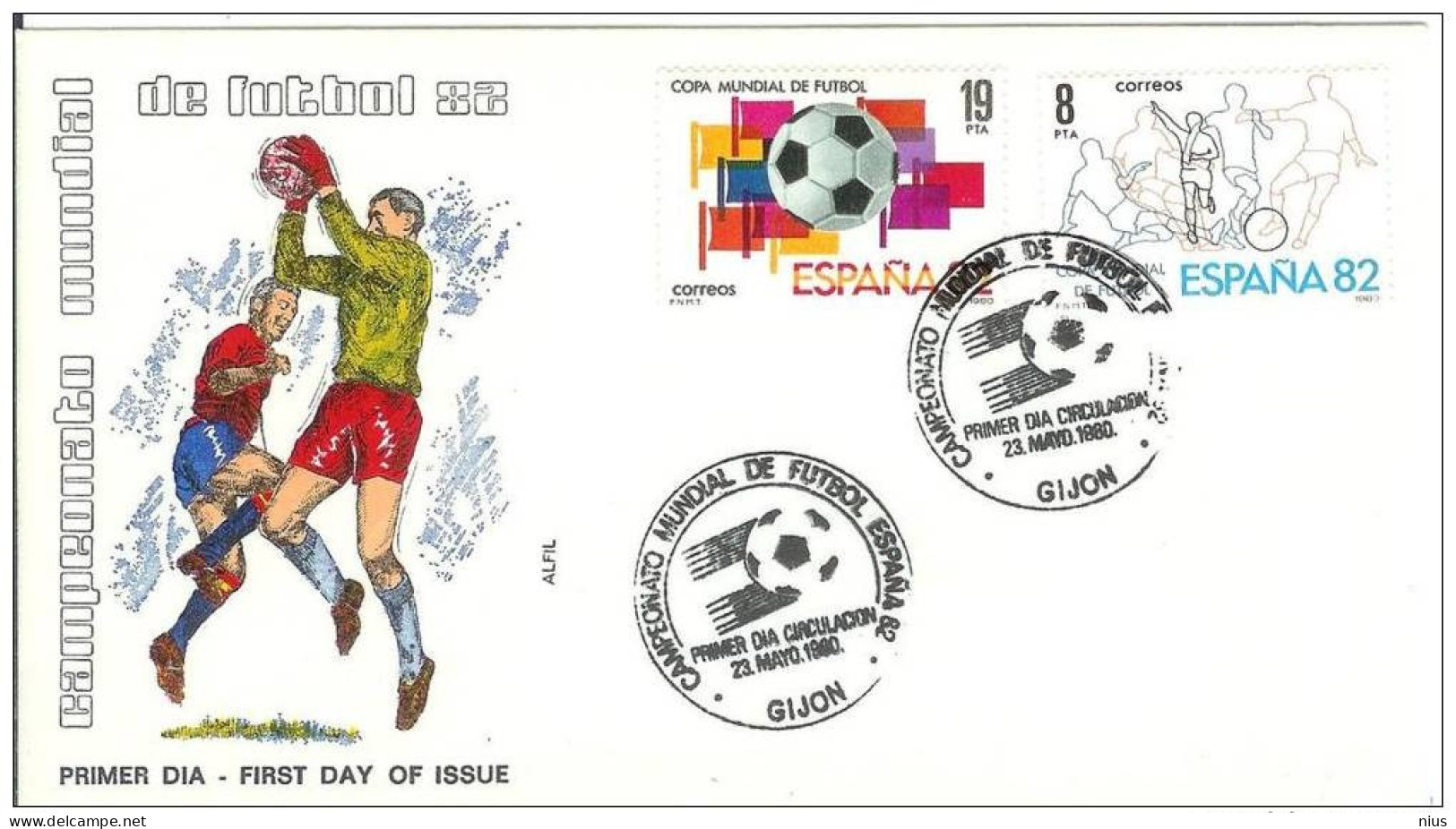 Spain Espana 1982 FDC FIFA World Cup Football Soccer 1980 Gijon - FDC