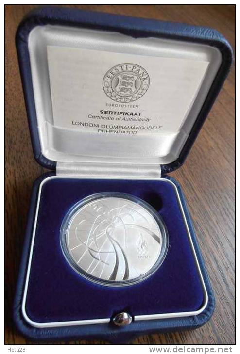 Estonia 2012 Summer Olympic Games In London Silver Coin 12 Euro PROOF - Estonie