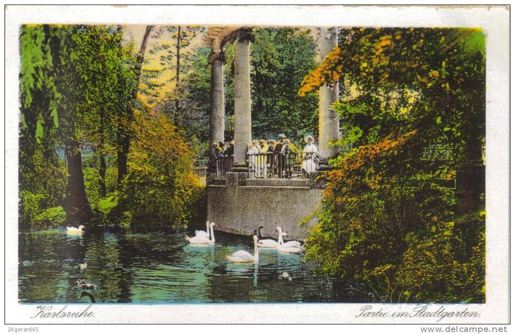 CPSM KARLSRUHE (Allemagne-Bade Wurtemberg) - Partie Im Stadtgarten - Karlsruhe