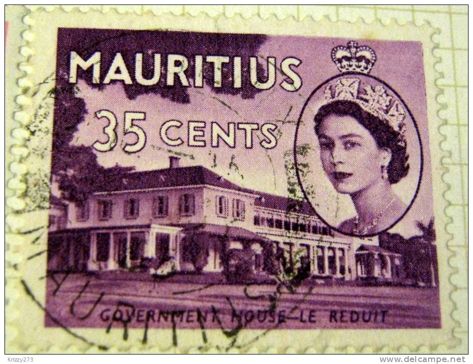 Mauritius 1953 Queen Elizabeth II And Government House 35c - Used - Mauricio (...-1967)