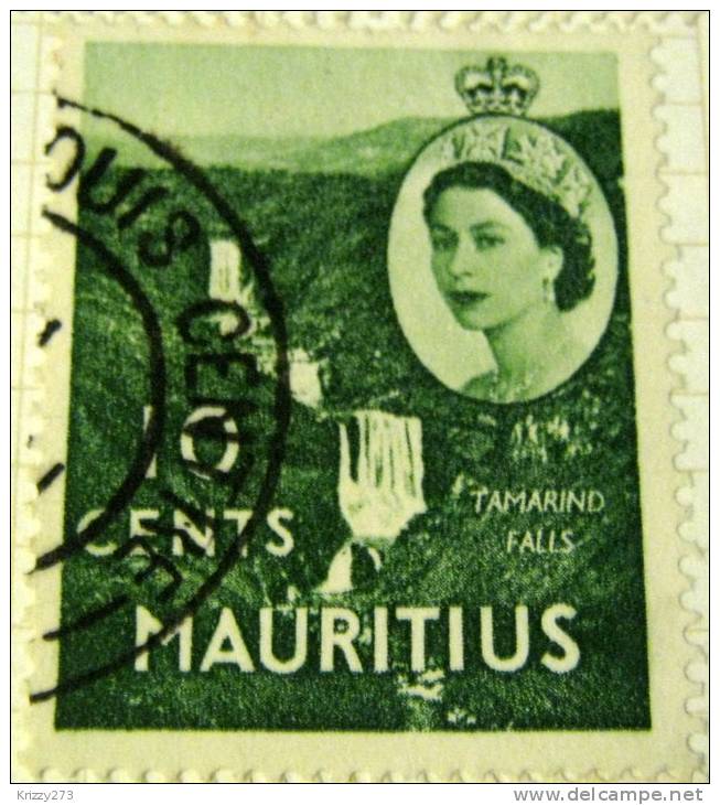 Mauritius 1953 Queen Elizabeth II And Tamarind Falls 10c - Used - Mauricio (...-1967)