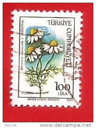 TURCHIA - TURKEY - USATO - 1985 - FIORI - CAMOMILLA - 1 LIRA - Gebruikt