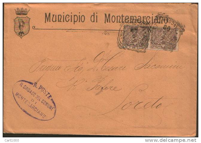 TONDORIQUADRATO DI MONTEMARCIANO ( ANCONA ) 1909 - Storia Postale