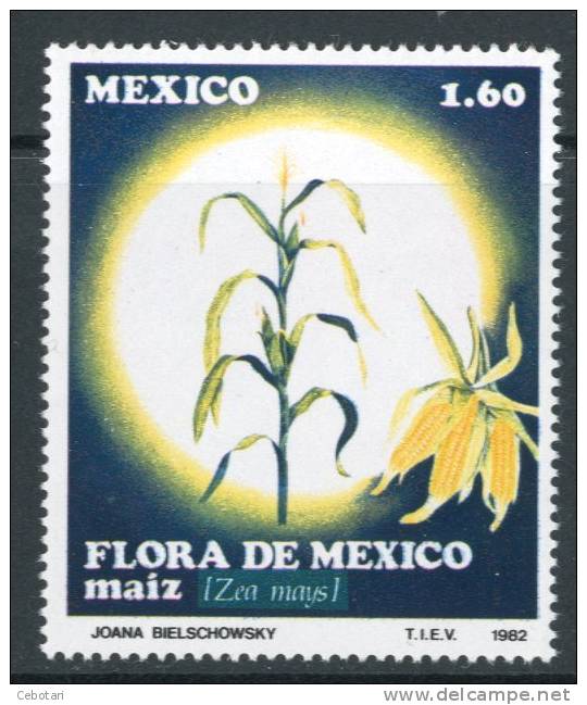 MESSICO / MEXICO 1982** - Flora Del Messico "mais" - 1 Val. MNH Come Da Scansione - Vegetables