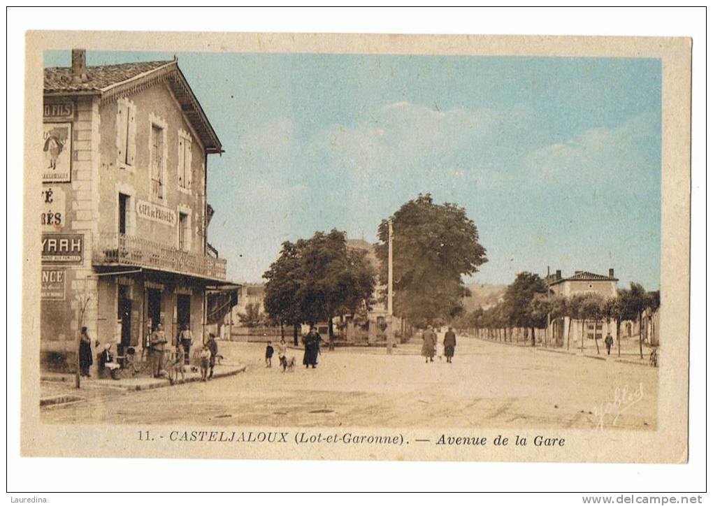 CP CASTELJALOUX   N°11  AVENUE DE LA GARE - ECRITE EN 1948 - Casteljaloux