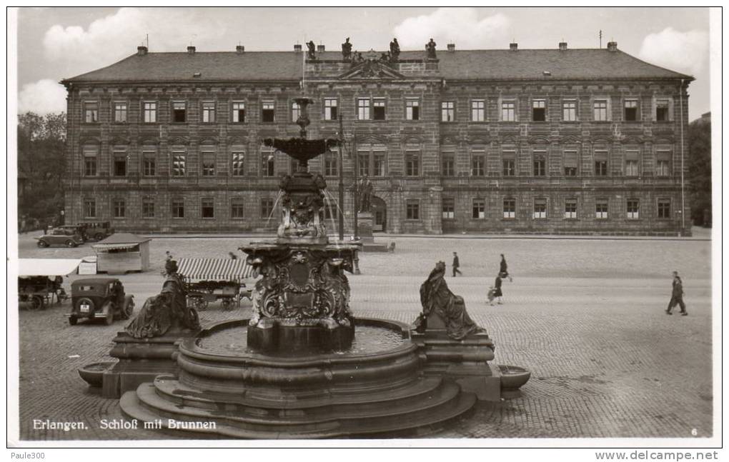 Erlangen - Schloß Mit Brunnen    L1 - Erlangen