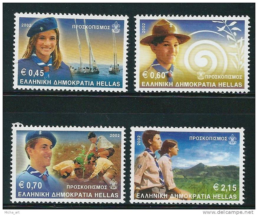 Greece 2002 Scouting - Scouts Set MNH S1164 - Unused Stamps