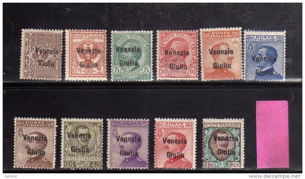 OCCUPAZIONI ITALIANE VENEZIA GIULIA 1918 - 1919 ITALY OVERPRINTED SOPRASTAMPATI SERIE COMPLETA MNH - Venezia Giulia