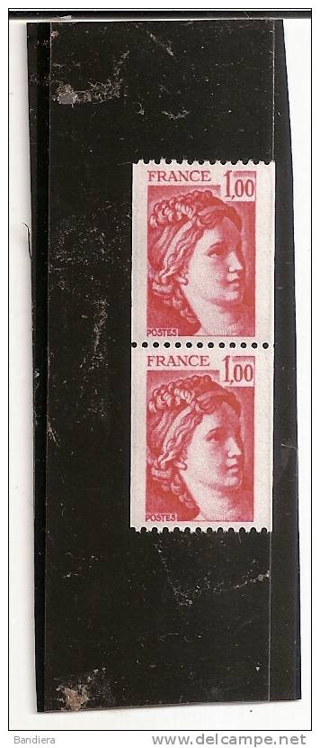 Paire De Roulettes Avec N° Rouge Sabine à 1,00F Rouge N° 1981+a - Roulettes