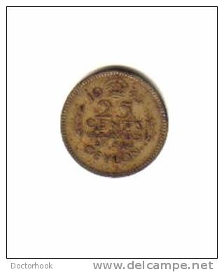 CEYLON    25  CENTS  1943  (KM # 115) - Colonies