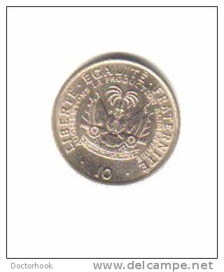 HAITI   10  CENTIMES  1975  (KM # 120) - Haití