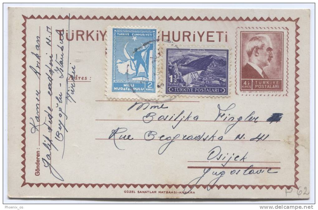 TURKEY - Istanbul, Postcards To Croatia, 1946. - Entiers Postaux