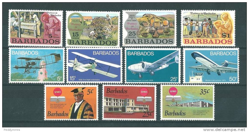 Barbade: 357/ 367**  Année 1973 - Barbados (1966-...)